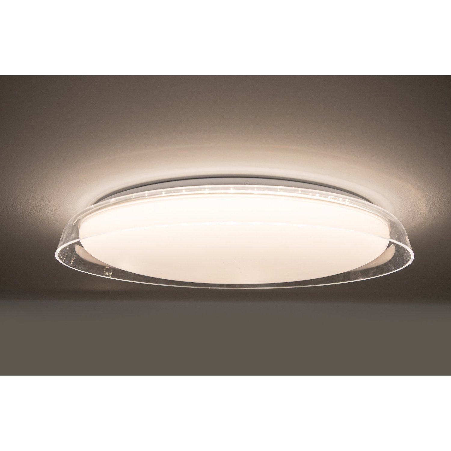 Plafon Miska D43cm A8cm 1xled 24w 3000k 1400lm Transparente