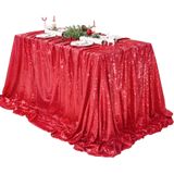 Toalha De Mesa Queendream Red Sequin Decorativa 228x228cm