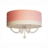 Luminária De Teto Perolas De Sobrepor 4116 Tom Luz Iluminação Rosa-bebê/branco