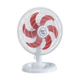 Ventilador Oscilante Mesa 220v 50 Cm Pp Premium 130w Branco/vermelho