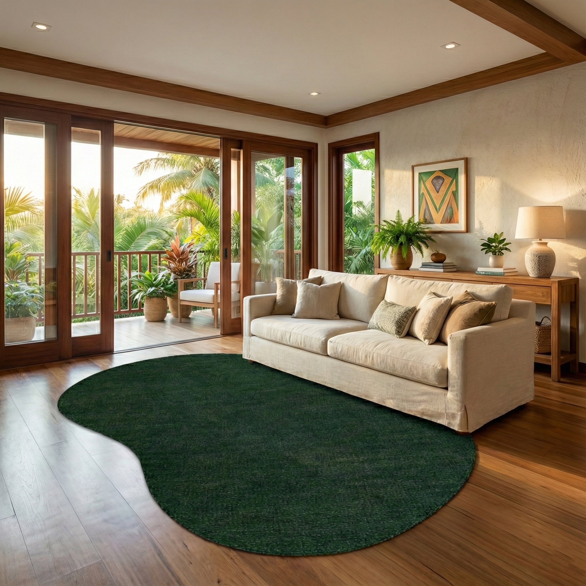 Tapete Orgânico Bean 099210/ 1024 2,00 X 2,50 Lumiere Verde