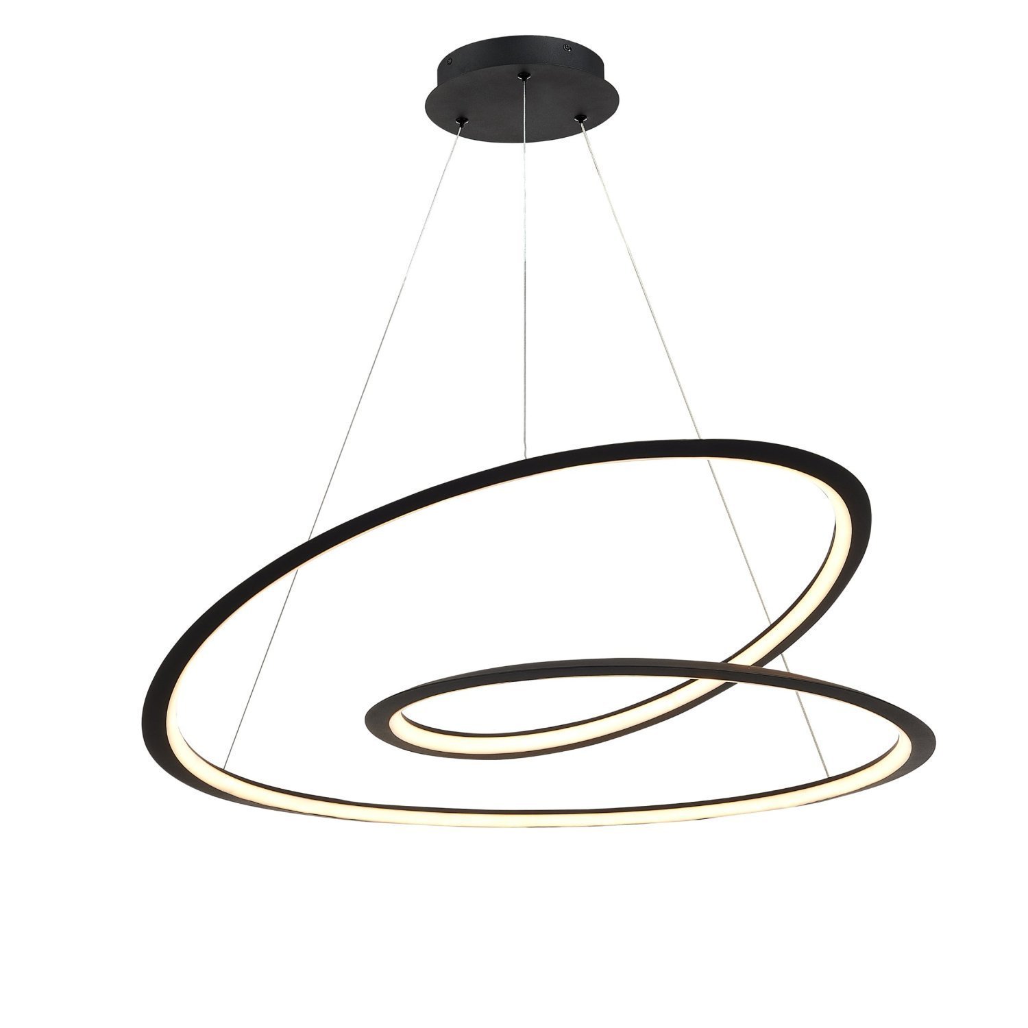 Pendente 79cm 1x61w 3000k 1800lm Led Infini Bella Iluminação Preto