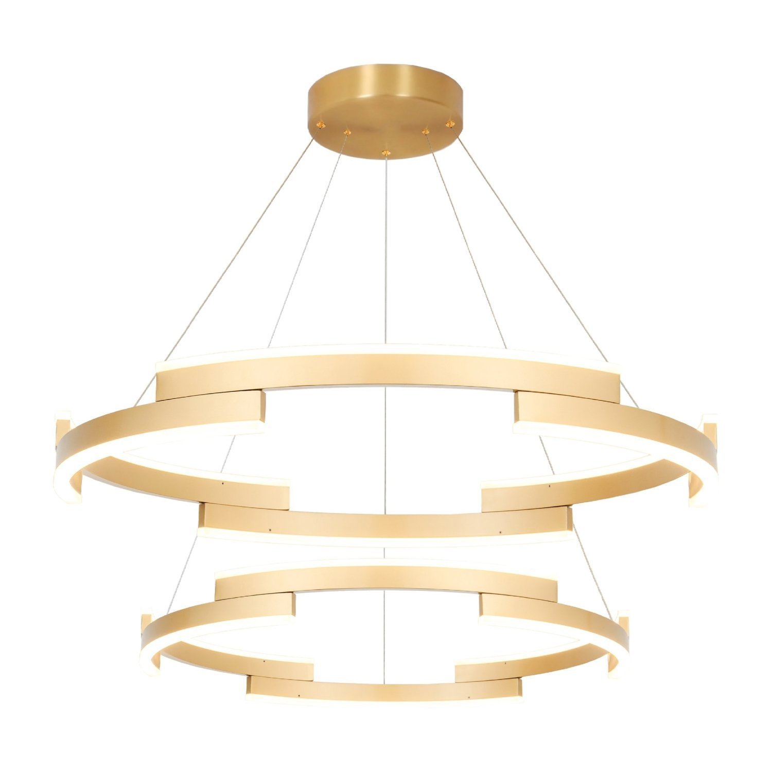 Pendente Match 3,5cm 2x40w 3000k 5200lm Led Dourado