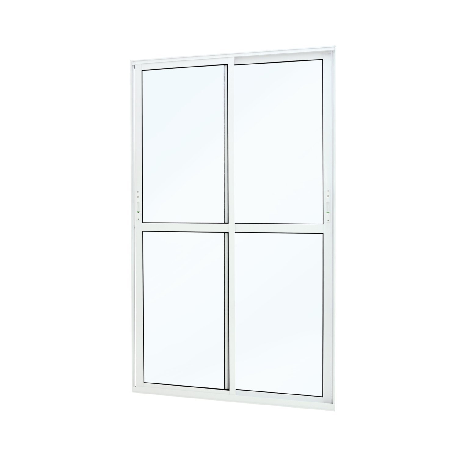 Porta De Alumínio Correr 210x120cm 2 Folhas Atlantica Branco