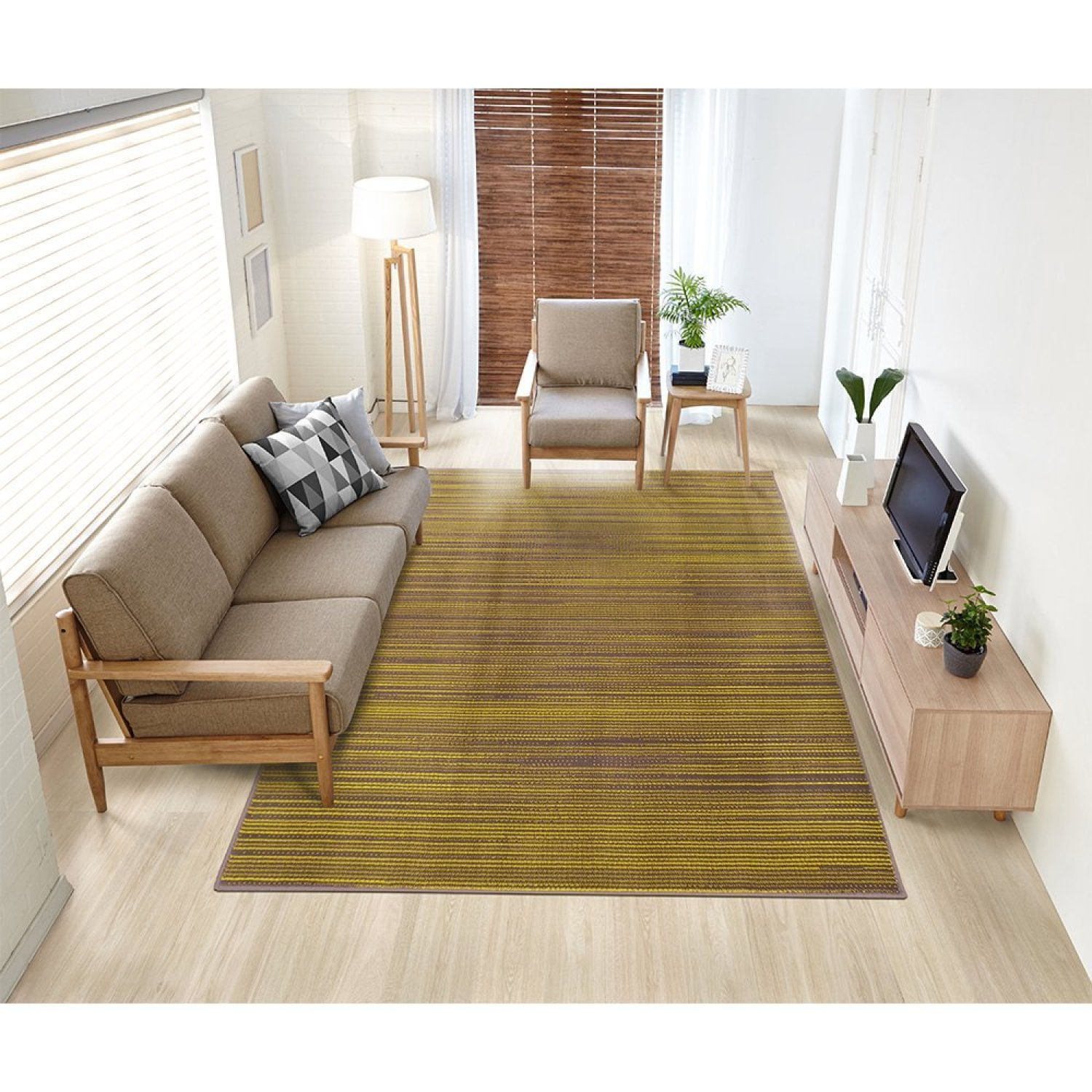 Tapete 150x200 Pixel School Tapetes São Carlos Risca Amarelo