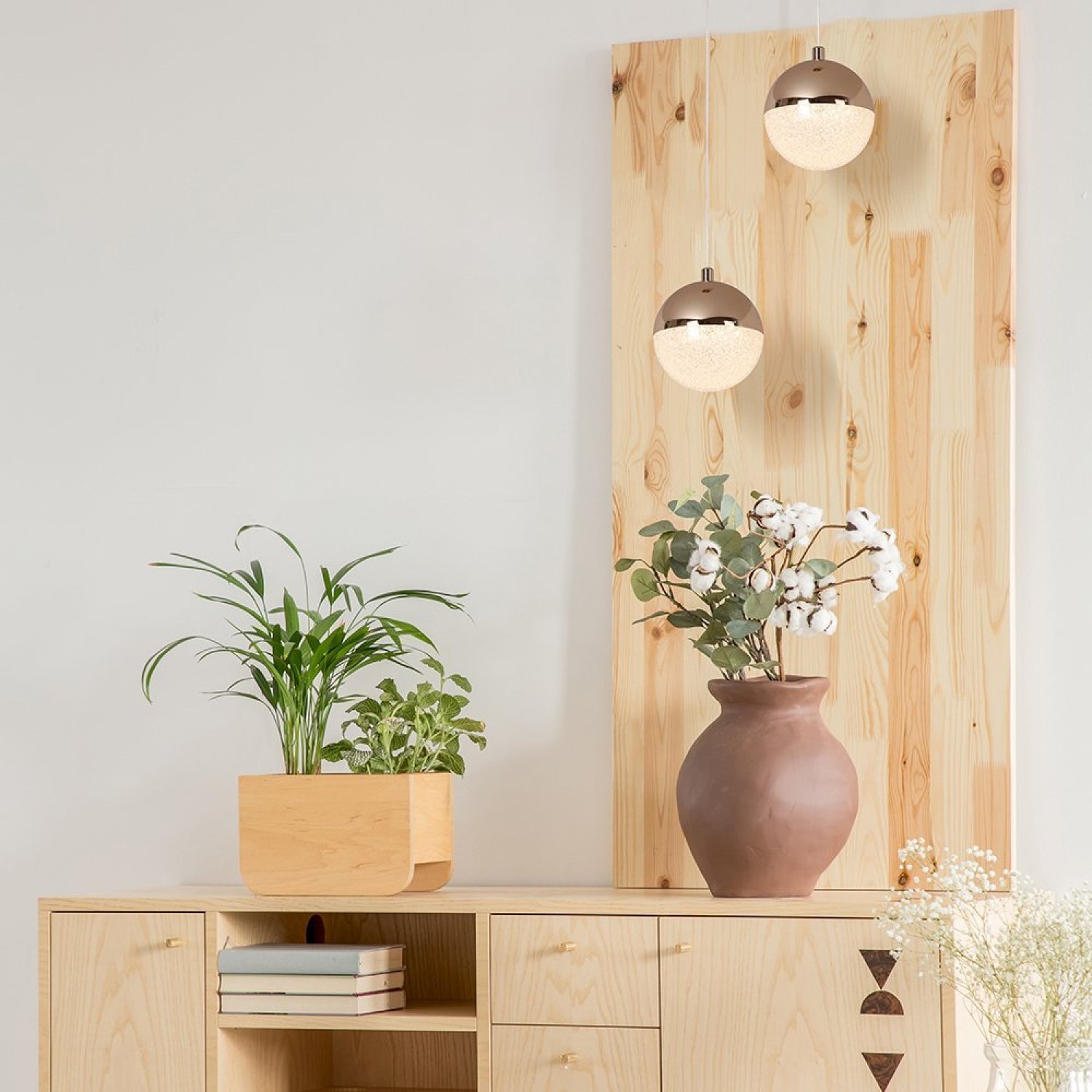 Pendente Media Luna 13.5cm 1x6w 3000k 300lm Cobre