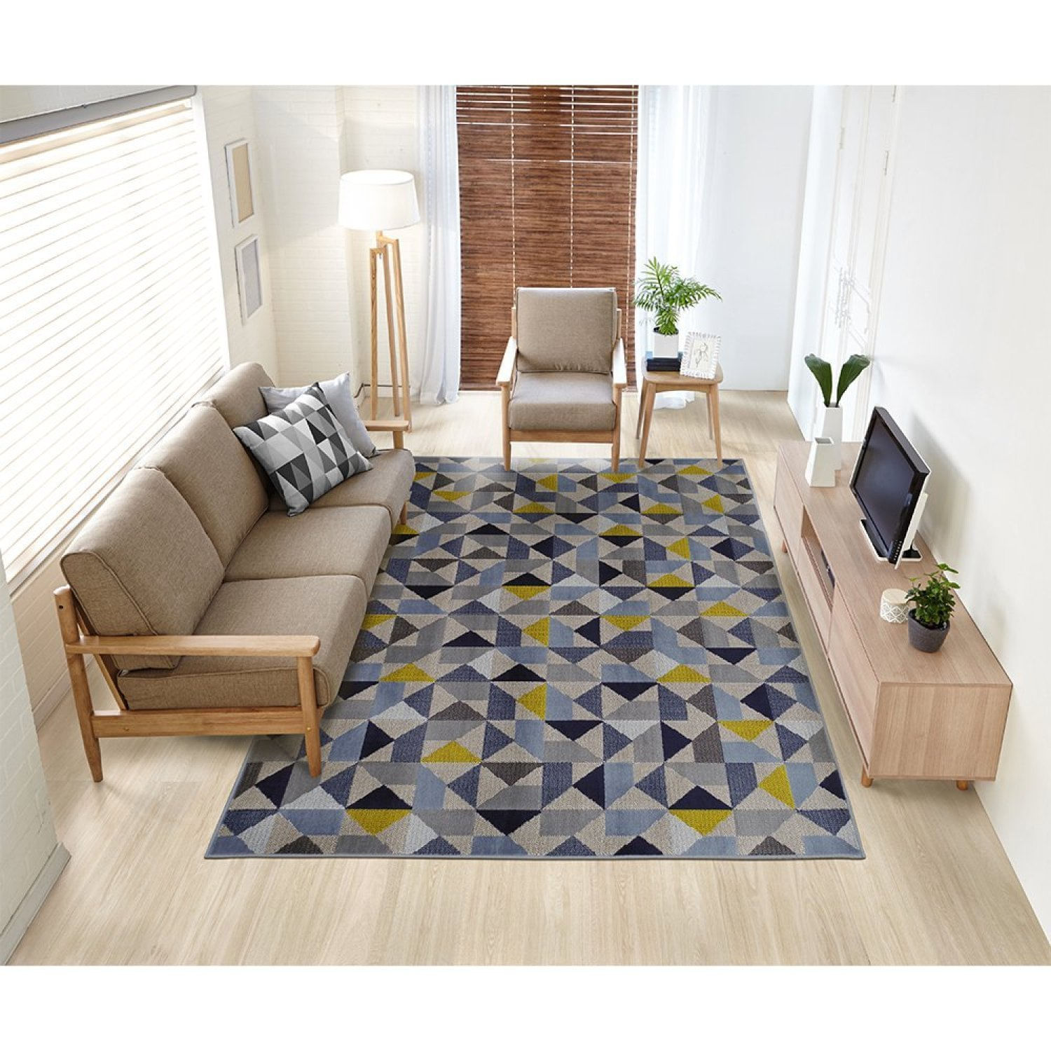 Tapete 150x200 Pixel School Tapetes São Carlos Caleidoscopio Azul