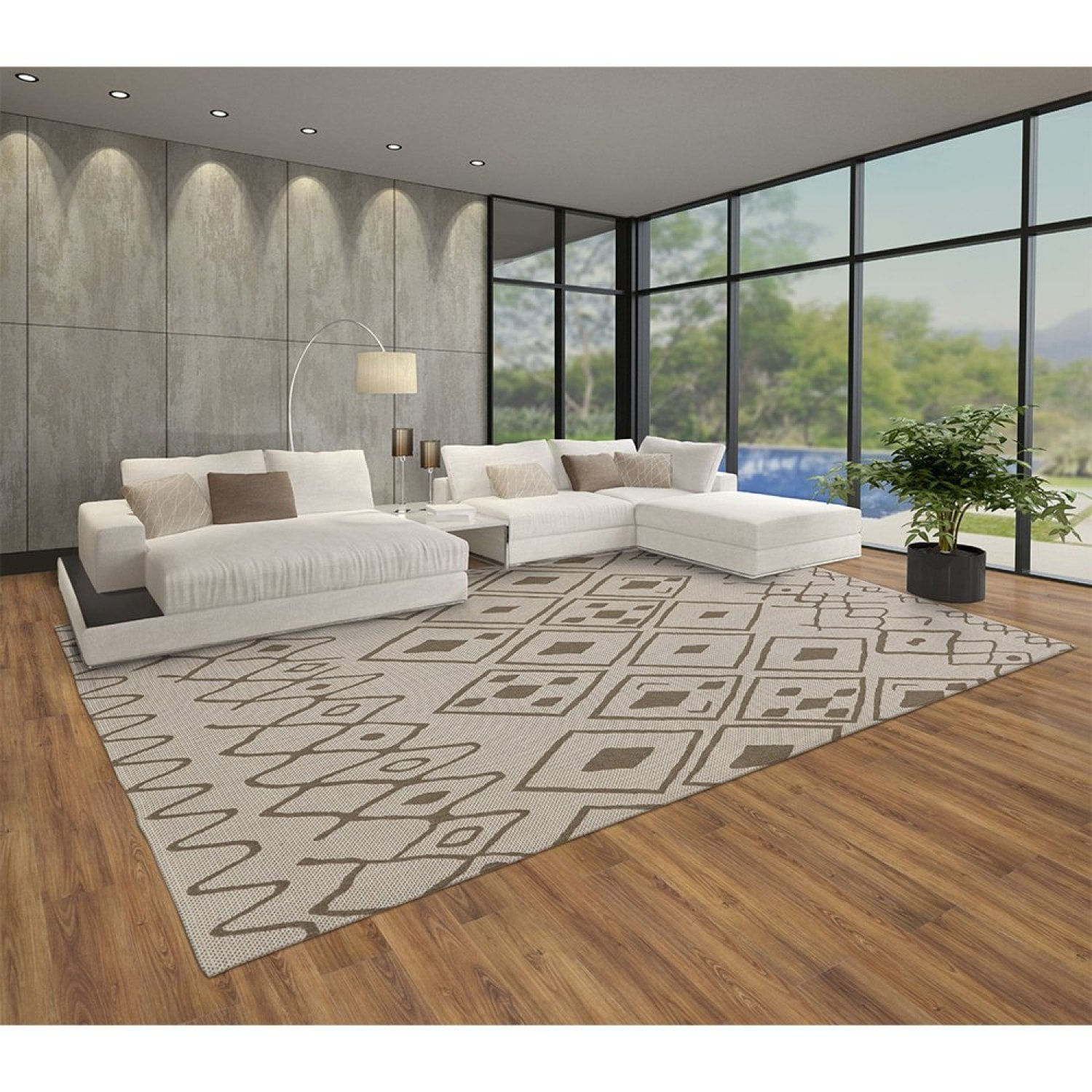 Tapete 230x300cm Serido São Carlos Cream/taupe 21645a