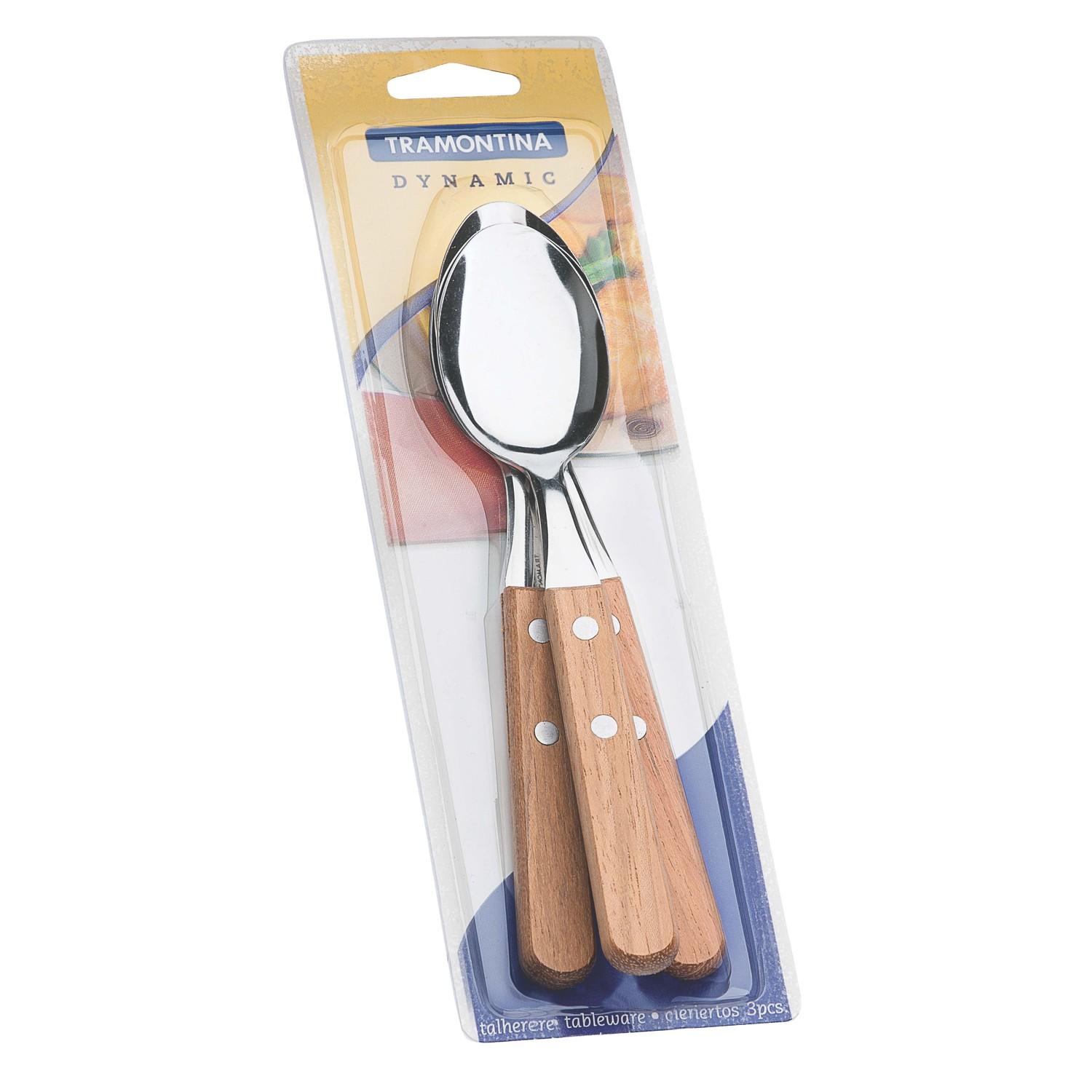 Conjunto 3 Colheres de Mesa Inox Dynamic Tramontina