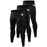Calças De Compressão Queerier Athletic Leggings Masculinas, Pacote Com 3