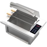 Churrasqueira Cooktop Elétrica Digital De Embutir 70x48x30cm 127v Saro Inox