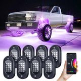 Led Rock Lights Honalia 8 Cápsulas Rgb Para Caminhões Com Controle De App