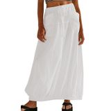 Saia Chartou Baggy Parachute Casual De Algodão Y2k Cargo White