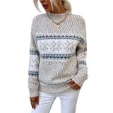 Suéter Traumaing Feminino Snowflake Christmas Apricot L