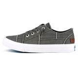 Tênis Slip On Jenn Ardor Femininos De Cano Baixo, Lona, Cinza Celeste