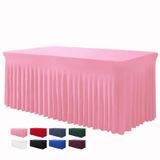 Saia De Mesa Bddc Para Mesas Retangulares De 8 Pés Rosa De Uma Peça