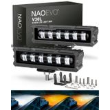 Barra De Luz Led Naoevo 6 Polegadas 50 W 2300lm Lens Spot Offroad 2 Unidades