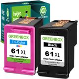 Substituição De Cartuchos De Tinta Greenbox 61xl Para Hp 61xl, Pacote Com 2