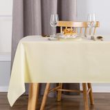 Toalha De Mesa Jiuzhen Faux Linen Farmhouse 137 X 274cm Champagne