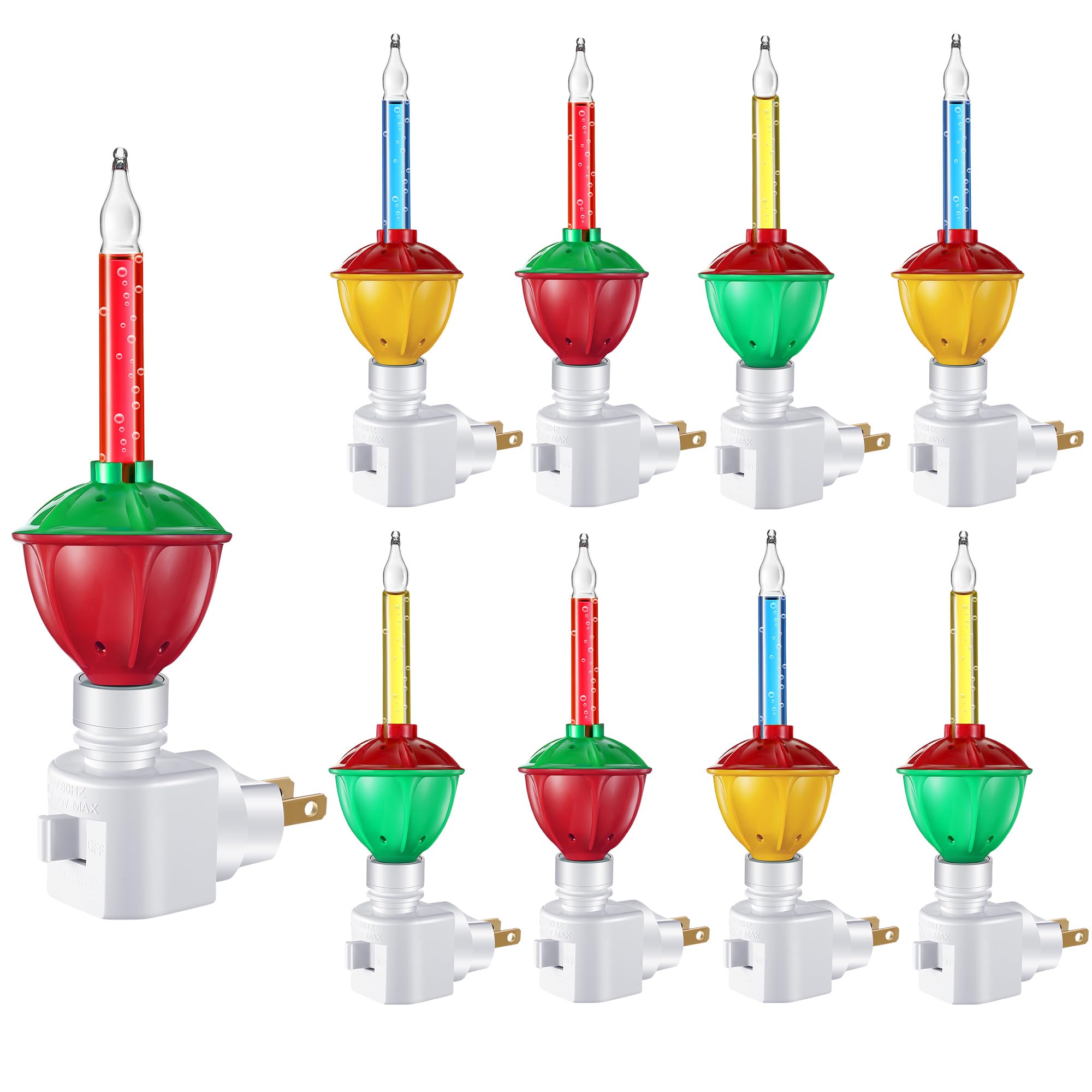 Luzes De Bolha De Natal Sumind 9 Peças Com Candelabro E12