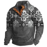 Moletom Com Capuz Zocavia Vintage Estilo Asteca Para Homens