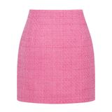 Saia Kinghua Tweed Xadrez Mini Outono Inverno De Cintura Alta Xs