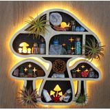 Prateleira Flutuante Fnydox Led Para Decoração De Cogumelos Para Cristais