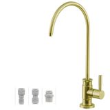 Torneira De Água Wellup Brushed Gold Para Filtração De Água Ro