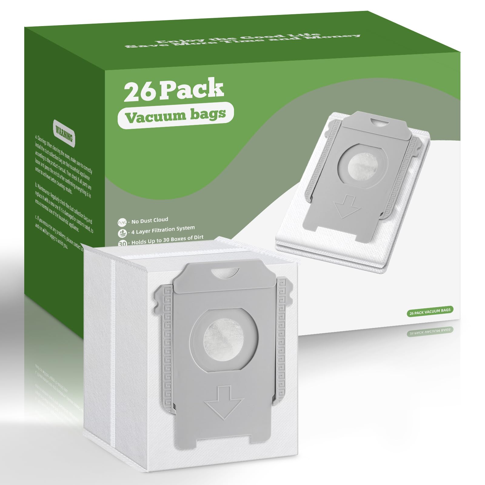 Sacos De Vácuo Vbn, Pacote Com 26 Unidades, Para Irobot Roomba I &amp; S &amp; J