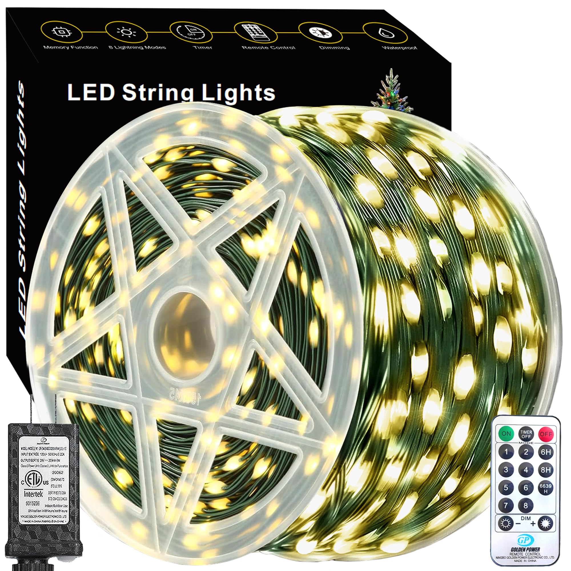 Luzes De Corda De Natal Voolex 1000led 100m Impermeáveis