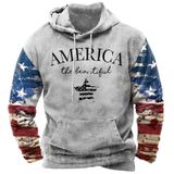 Moletom Com Capuz Zocavia American Flag, Pulôver Masculino, Tamanho 3gg