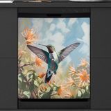 Tampa Magnética Para Lava-louças Cfpolar Flower Hummingbird 58,4x66cm