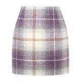 Mini Lápis Xadrez De Lã De Tartan Roxo Kinghua De Cintura Alta
