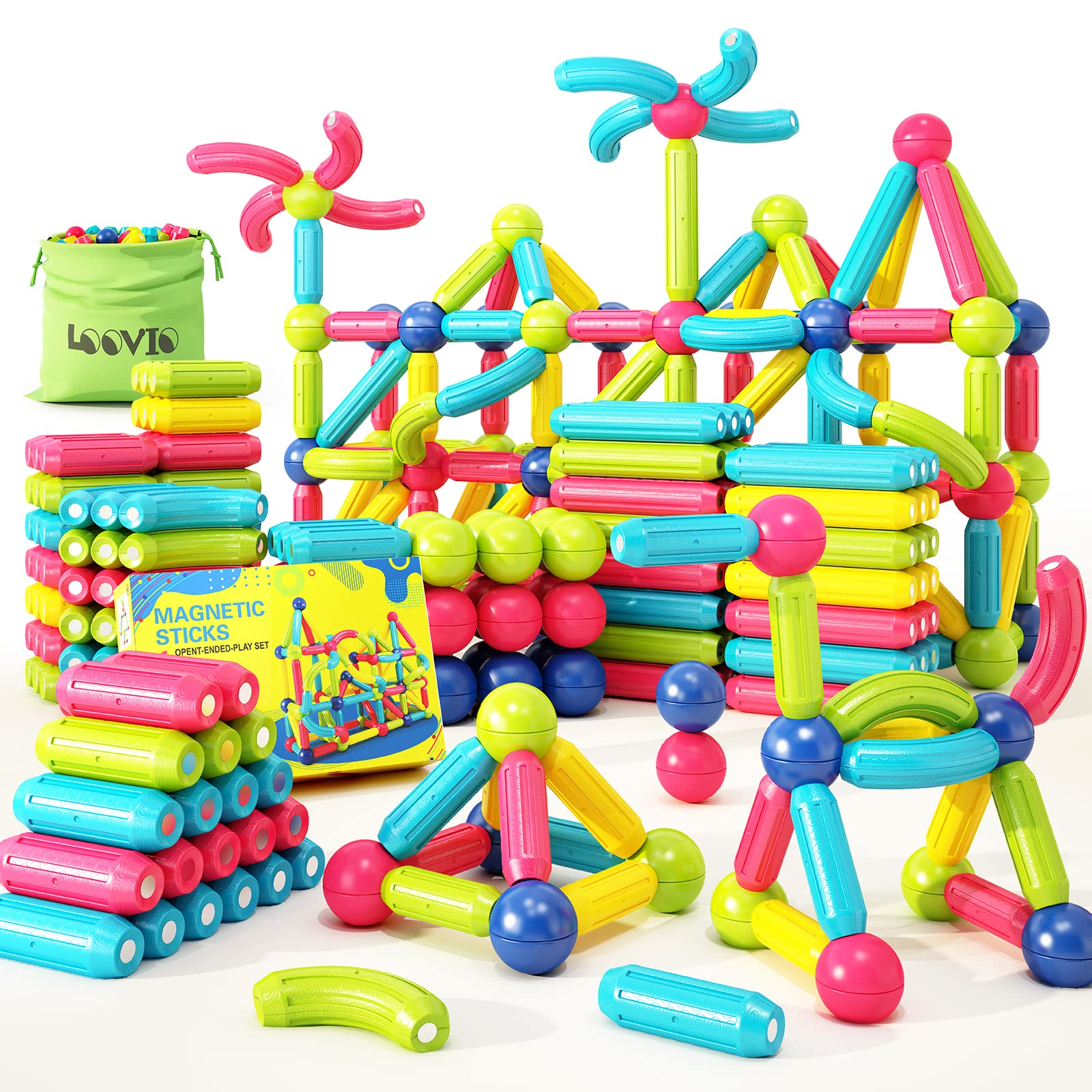 Conjunto Inicial Magnet Toys Loovio Para Meninos E Meninas De 3 Anos Ou Mais