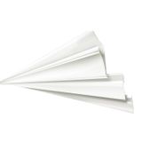 Kit 5 Caixas Com 45 M Meia Cana Polifort 8mm X 38mm X 3,00m Barra Branco Neve
