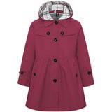 Casaco Impermeável Betusline Para Menina Corta-vento Vermelho Vinho 7-8y