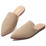 Mocassins Femininos Mules Tilocow Com Biqueira Pontiaguda Sem Encosto