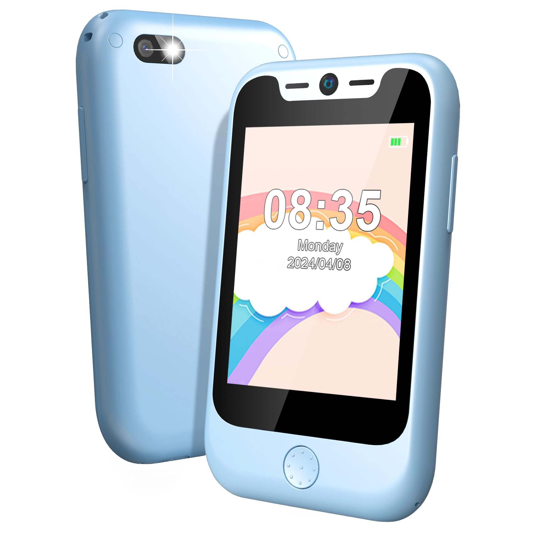 Smartphone Dolirapa Kids Com Jogos De Quebra-cabeça, Parental Control Blue