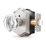 Knob Crystal Door Knob Orger Octagonal, Pacote Com 1 Fechadura De Privacidade