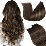Fita Adesiva Em Extensões De Cabelo Laavoo Ombre Brown To Light Brown 14 Polegadas