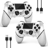 Controlador Acegamer Para Ps4/pro/slim/pc Wireless, Pacote Com 2 Unidades, Branco
