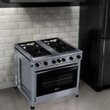 Fogão Semi-industrial 4 Queimadores Com Forno 136