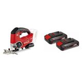Kit Serra Tico Tico A Bateria Te-js 18 Li-solo Com Kit Bateria Power X-change 2 Unidades 18v 2,5ah Preto