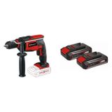 Kit Furadeira De Impacto Tc-id 18 Li - Solo Com Kit Bateria Power X-change 2 Unidades 18v 2,5ah Preto