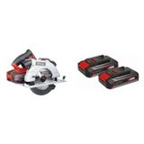 Kit Serra Circular Bateria Te-cs 18/190bl Solo Einhell Com Kit Bateria X-change 2 Unidades 18v 2,5ah Preto