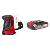 Kit Lixadeira Roto-orbital A Bat Te-rs 18 Li Com Bateria Power-x-change 18v 2,5 Ah Li Einhell Preto