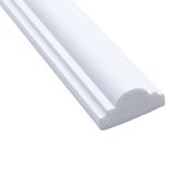 Kit Com 15 Barras Rodameio De Poliestireno 4,1cm X 20mm Liso 36m Branco