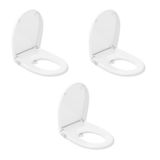 Kit 3 Assento Sanitário Multiclean Easy Roca Branco Brilhante