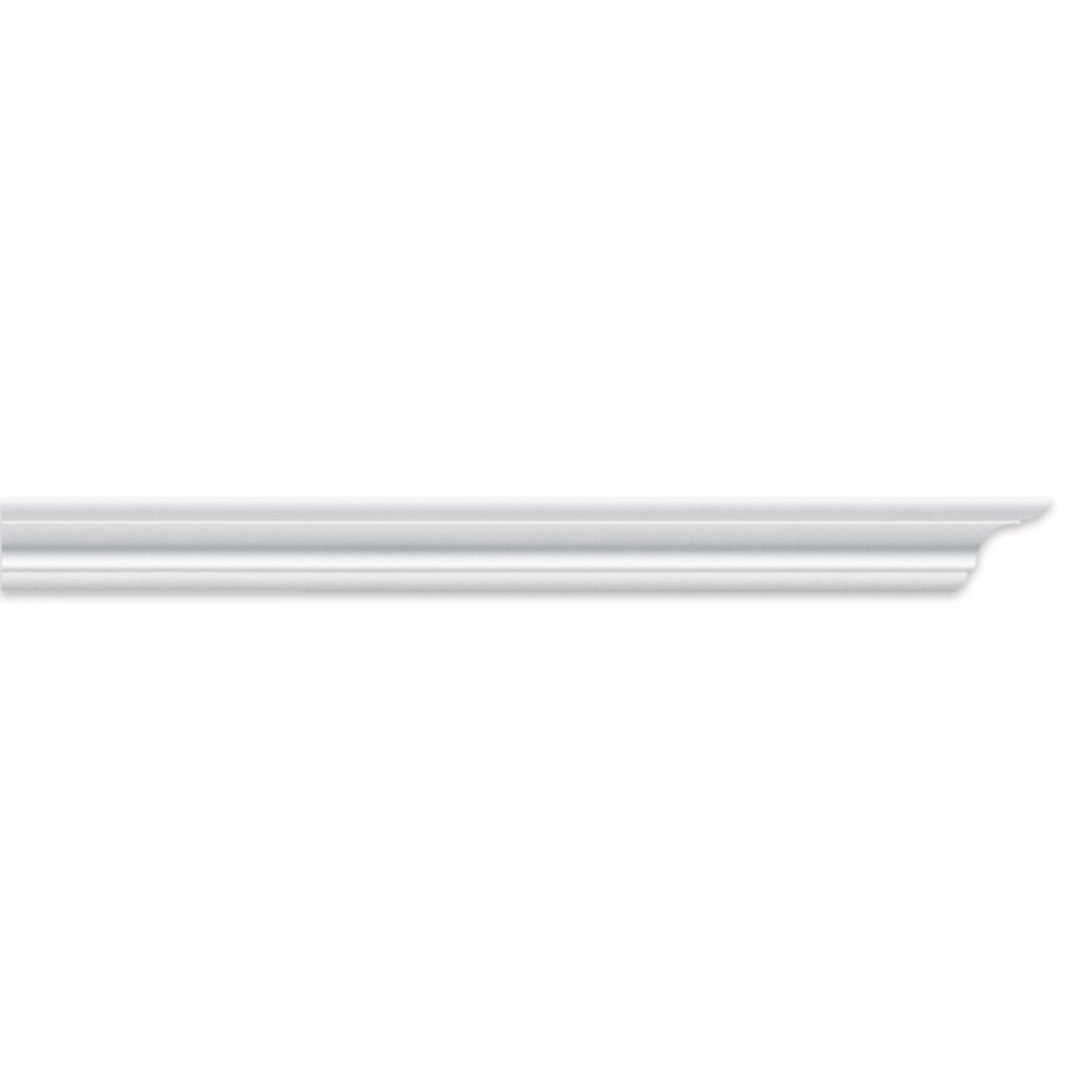 Kit Com 30 Barras Roda Teto De Poliestireno 2.2cm X 22mm X 2,00m C30 Homestar 60m Branco