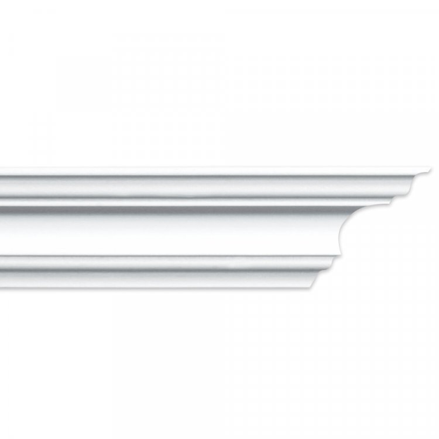 Kit Com 20 Barras Roda Teto De Poliestireno 6cm X 60mm X 2,00m K60 Homestar 40m Branco